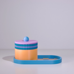 Electric Blue with Apricot/Ocean/Lilac