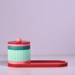 Magenta with Mint/Pink/Forest Stripes