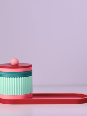 Magenta with Mint/Pink/Forest Stripes