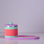 Lilac with Mint/Pink/Silver