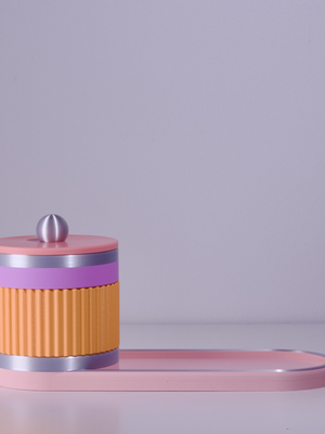 Pink with Silver/Apricot/Lilac