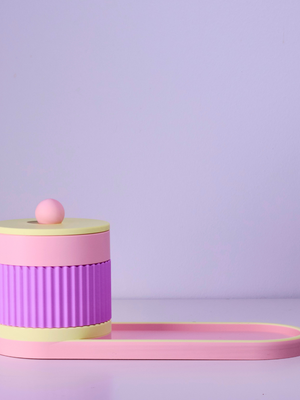 Pink with Lemon/Lilac