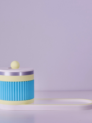 White with Lemon/Baby Blue/Silver