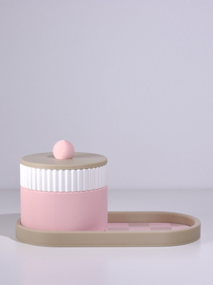 Pistachio with Pink/White