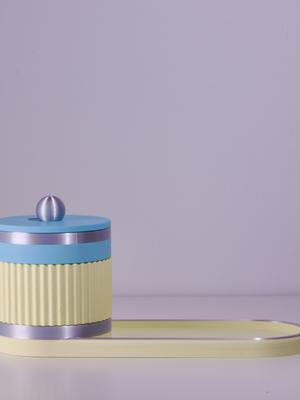 Lemon with Silver/Blue