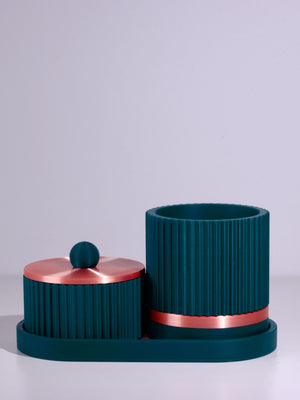 Emerald with Rose Gold