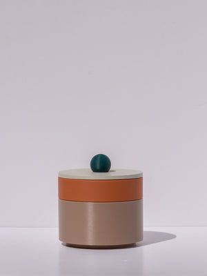 Light Brown with Orange/Pistachio