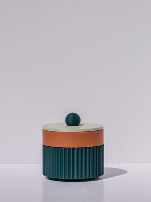 Emerald with Orange/Pistachio
