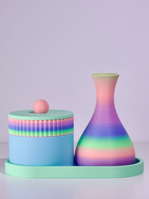 Mint with Blue/Pink/Vibrant Rainbow