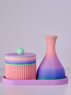 Purple with Pink/Vibrant Rainbow