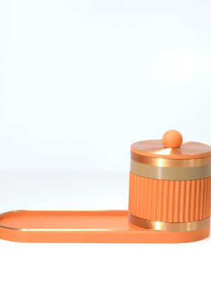 Orange with Light Brown/Bronze