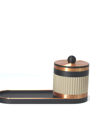 Bone with Black/Bronze