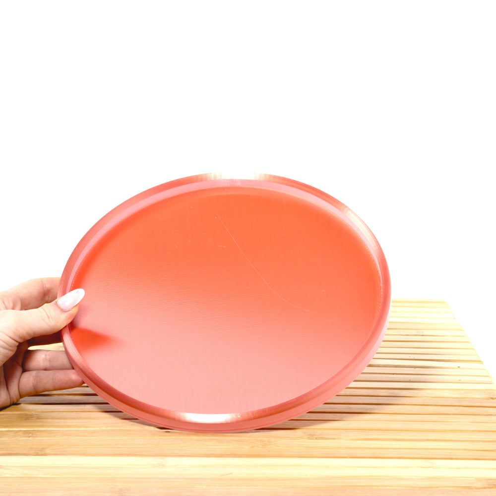 Bubblegum Circle Tray with rose gold, 3D printed by Mewse, view 2