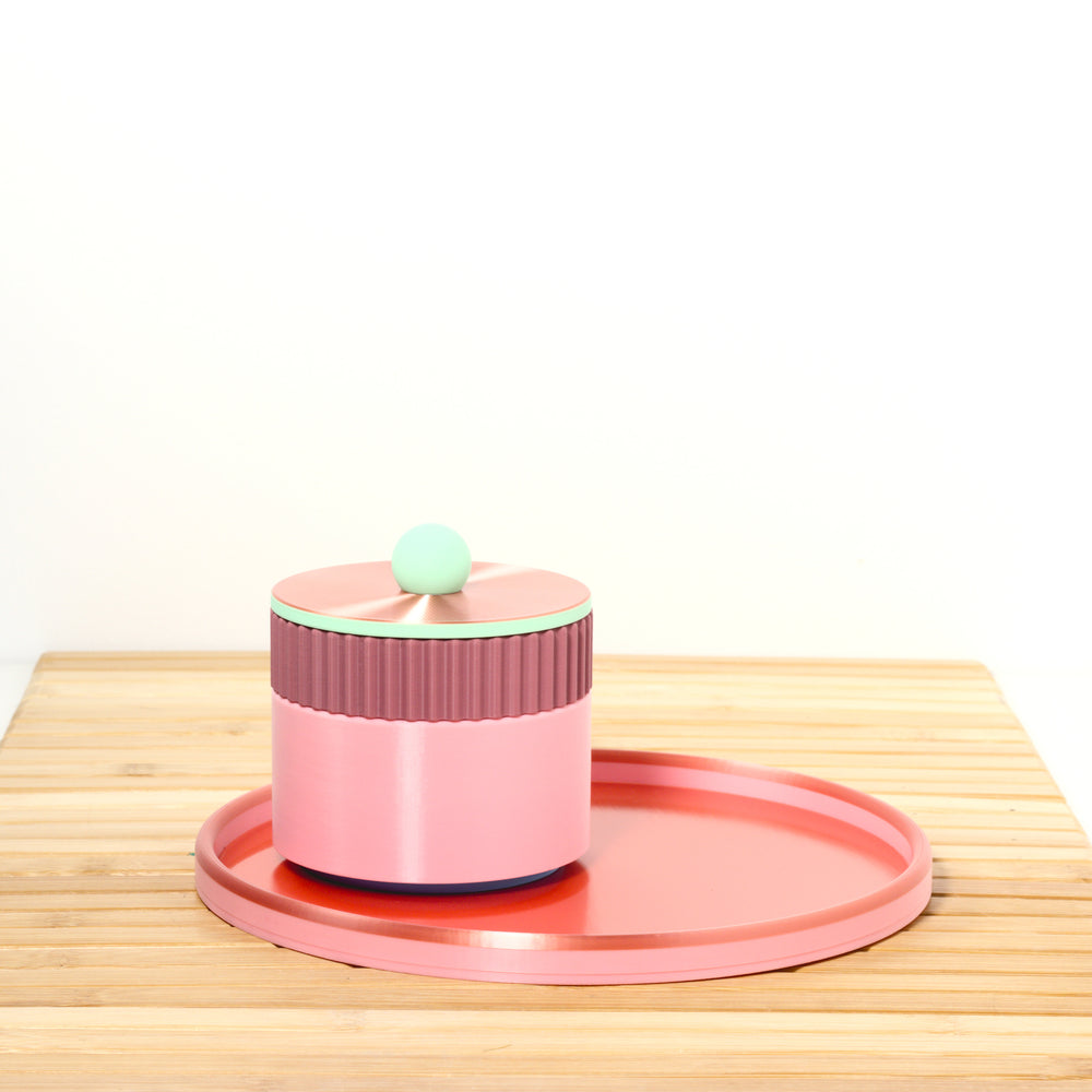 Bubblegum Coffee Table MiniStack with rose, mint and rose gold, 3D printed by Mewse