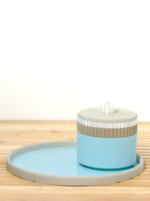 Baby Blue with Pistachio/White/Pearl