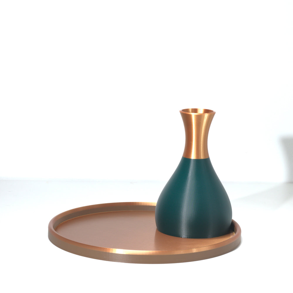 Emerald Coffee Table Vase Set with bronze, 3D printed by Mewse
