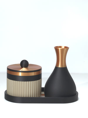 Bone with Black/Bronze