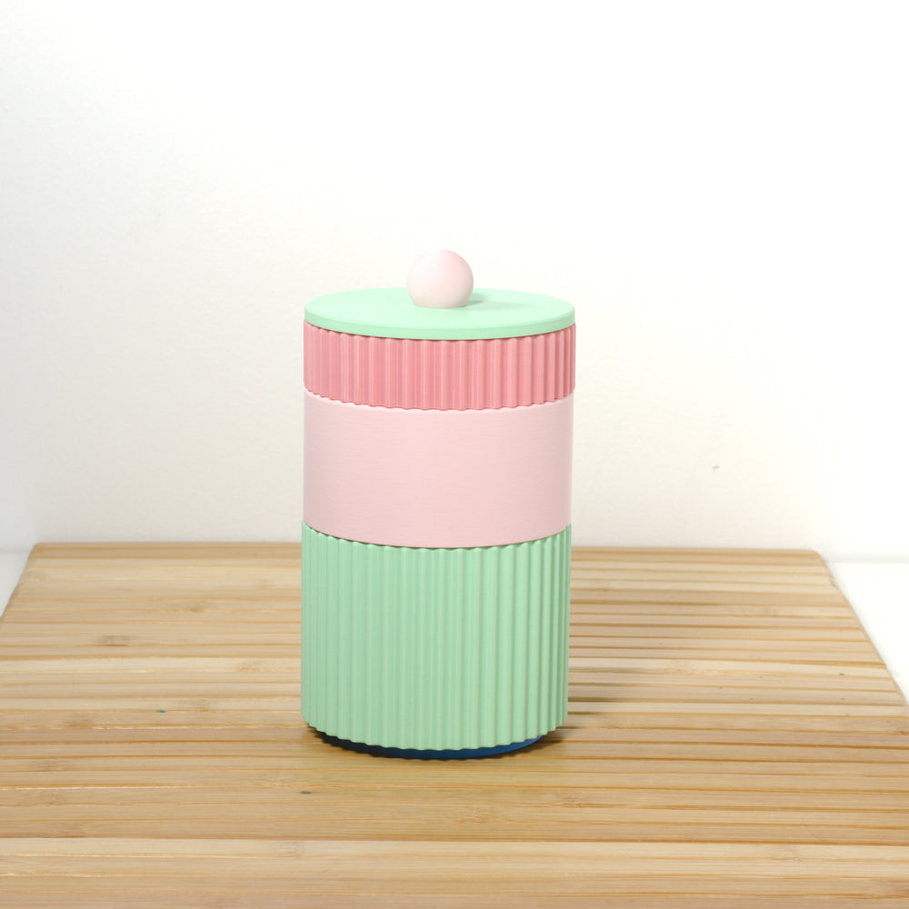 Bubblegum MegaStack with pastel pink and mint, 3D printed by Mewse