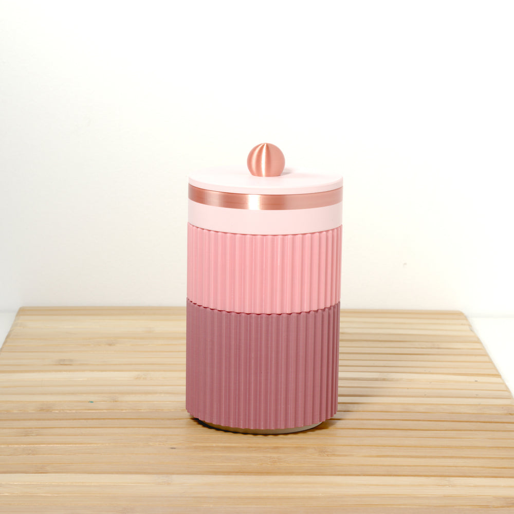 Bubblegum MegaStack with pastel pink, rose and rose gold, 3D printed by Mewse