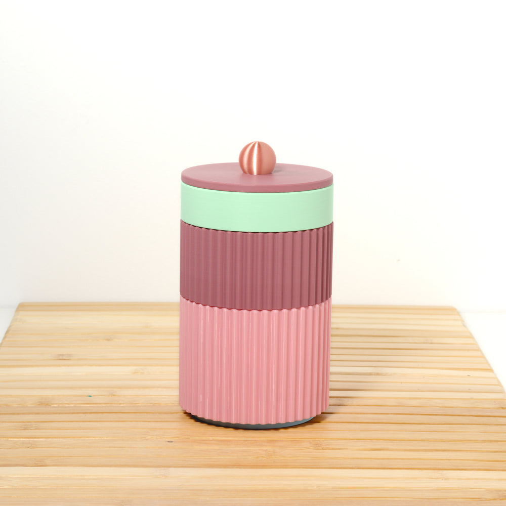 Rose MegaStack with mint, bubblegum and rose gold, 3D printed by Mewse