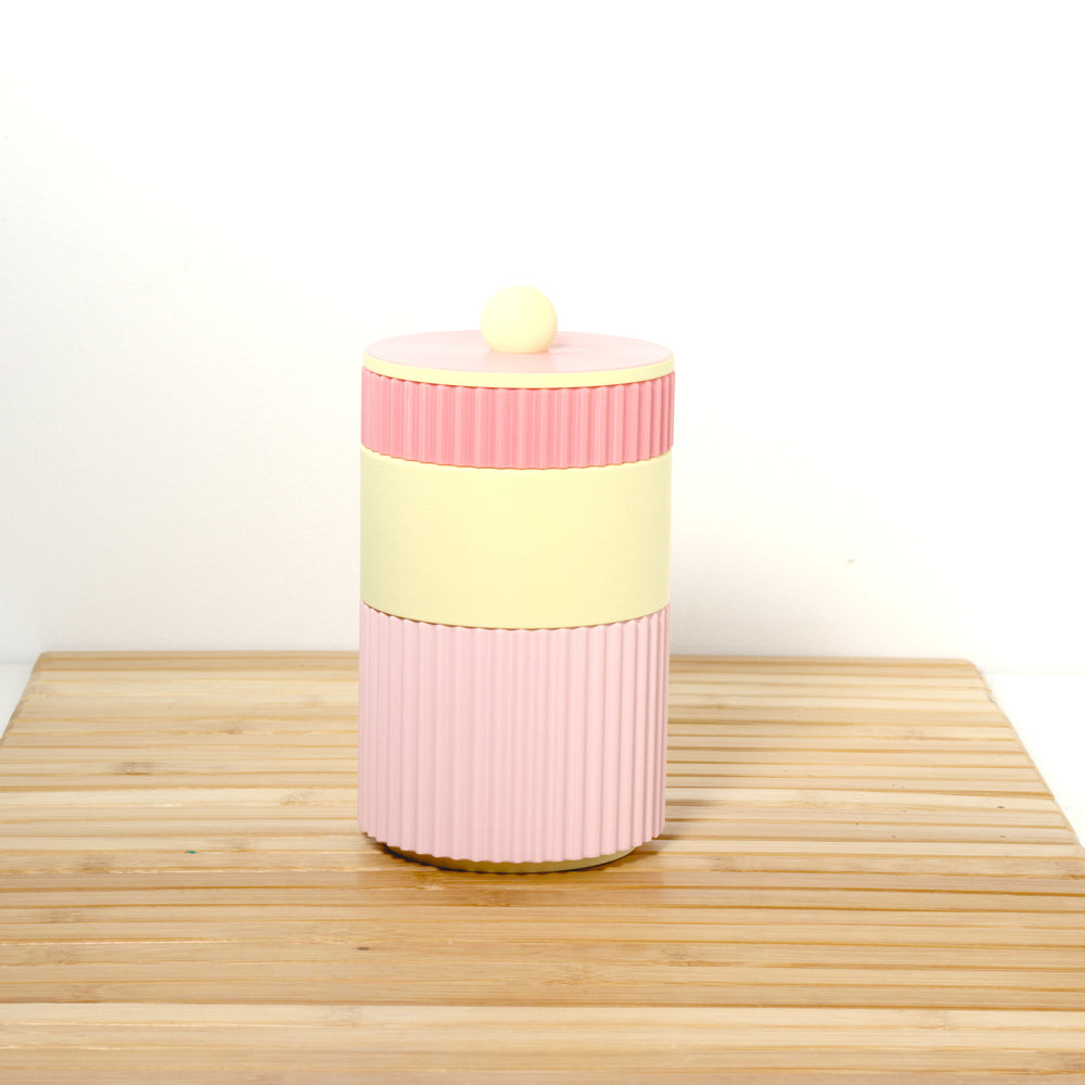 Lemon MegaStack with bubblegum and pastel pink, 3D printed by Mewse