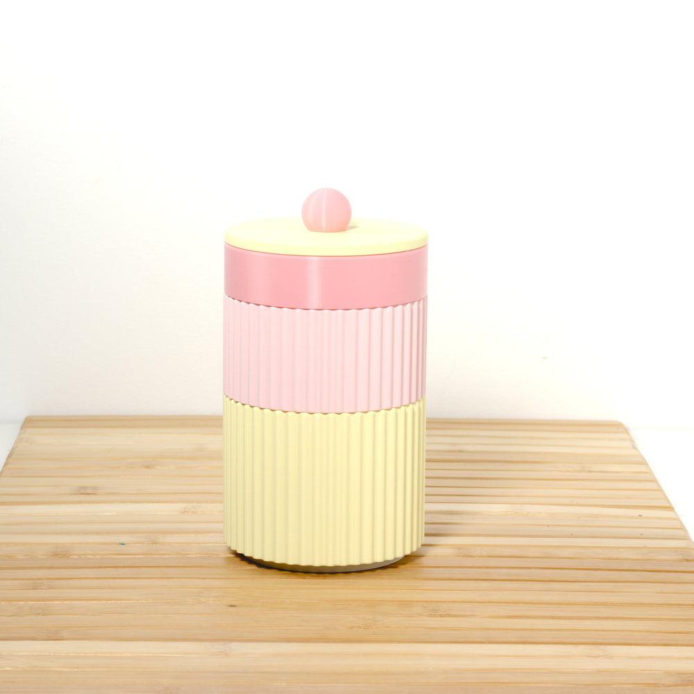 Pastel Pink MegaStack with bubblegum and lemon, 3D printed by Mewse