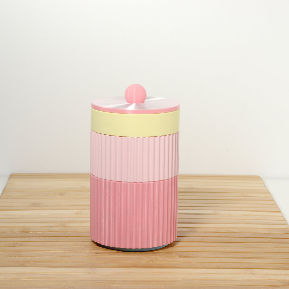 Pastel Pink MegaStack with lemon, bubblegum and pearl, 3D printed by Mewse