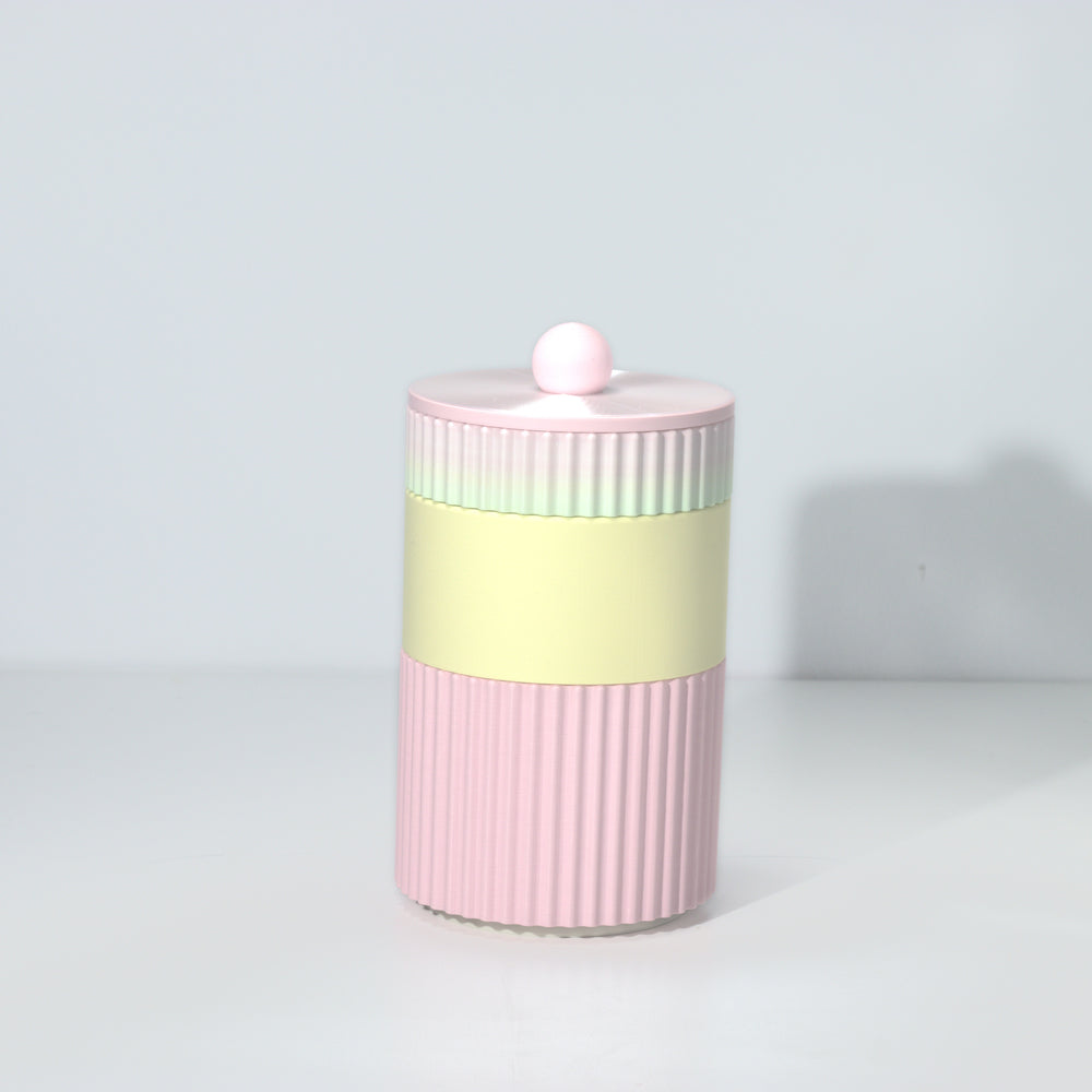 Lemon MegaStack with pastel pink, pastel rainbow and pearl, 3D printed by Mewse, view 2