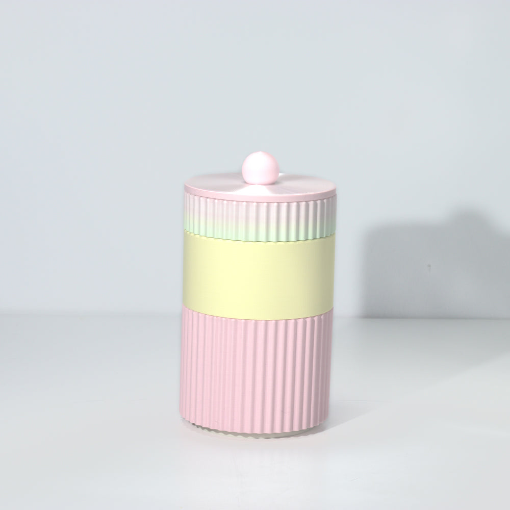 Lemon MegaStack with pastel pink, pastel rainbow and pearl, 3D printed by Mewse