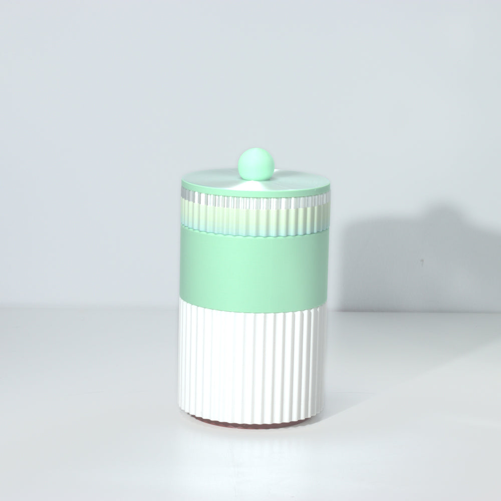 Mint MegaStack with white, pastel rainbow and pearl, 3D printed by Mewse