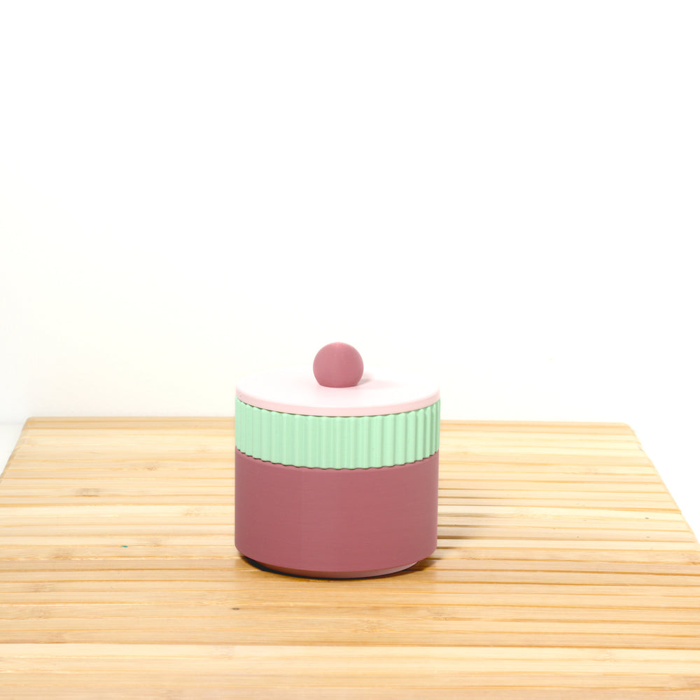 Rose MiniStack with mint and pastel pink, 3D printed by Mewse