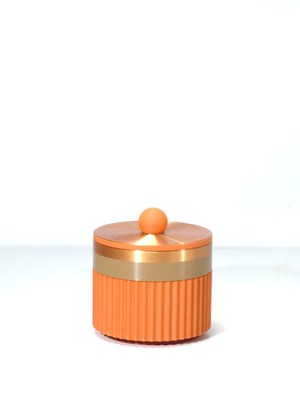 Orange with Light Brown/Bronze