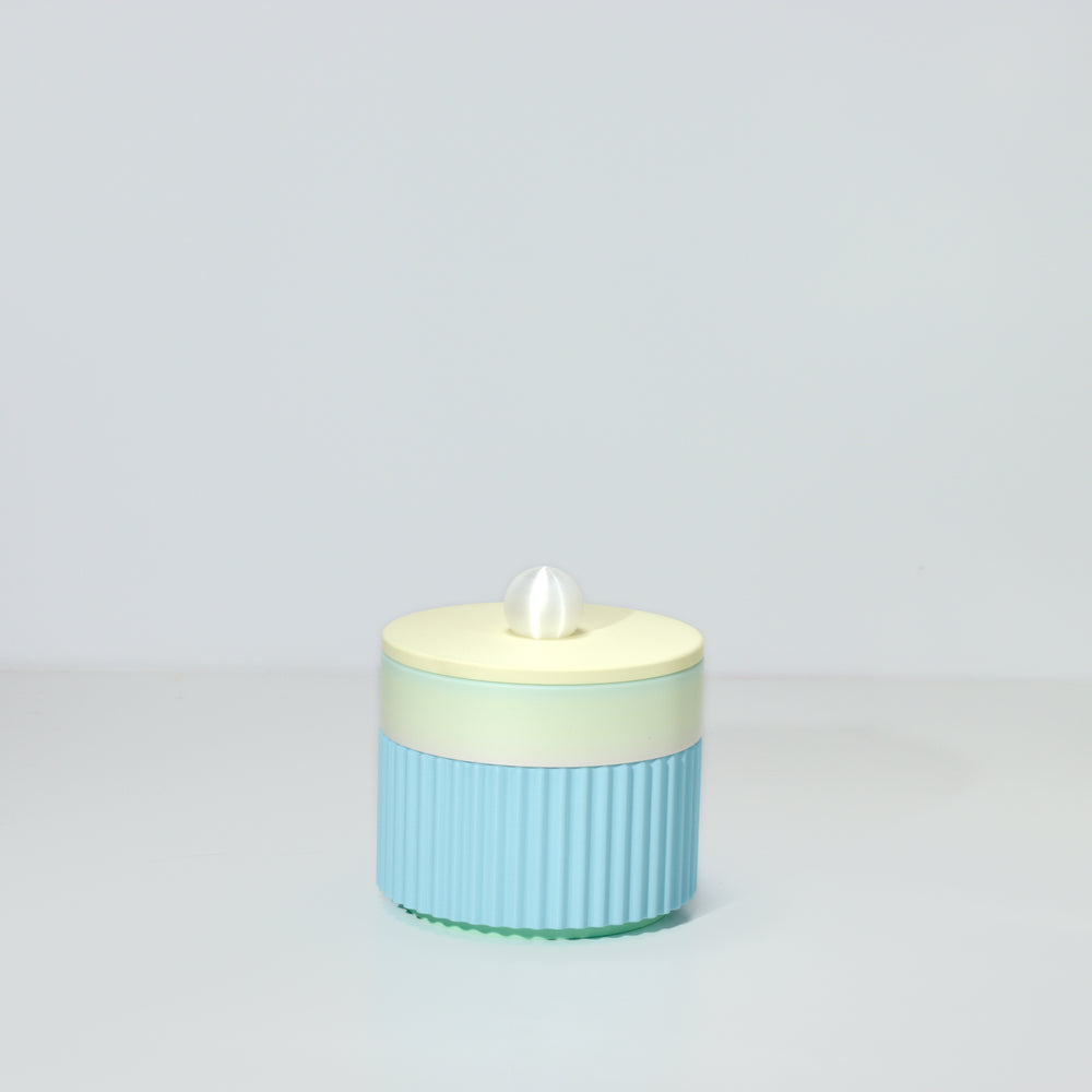 Baby Blue MiniStack with lemon, pastel rainbow and pearl, 3D printed by Mewse