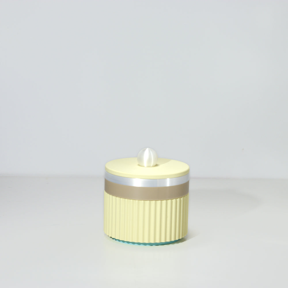 Lemon MiniStack with bone and pearl, 3D printed by Mewse
