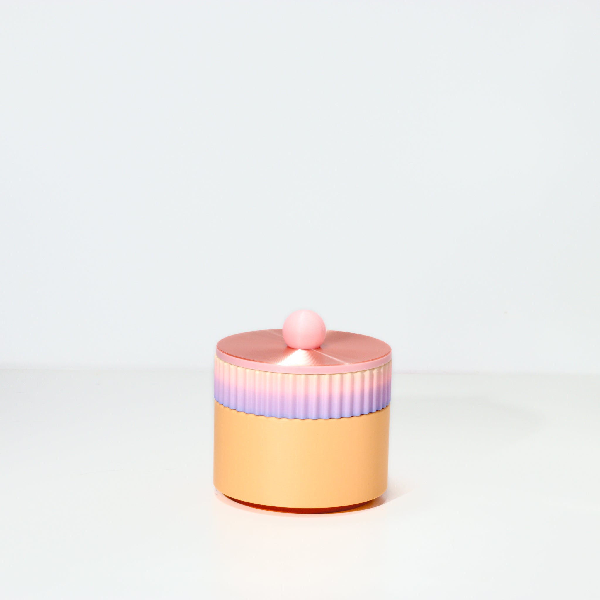 Apricot MiniStack with bubblegum, vibrant rainbow and rose gold, 3D printed by Mewse
