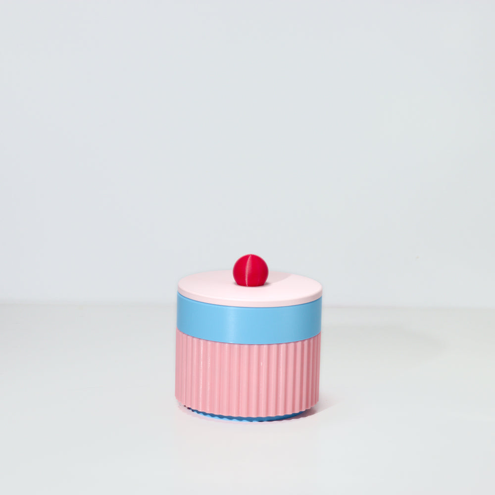 Bubblegum MiniStack with electric, cherry and pastel pink, 3D printed by Mewse
