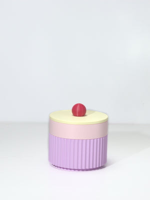 Lilac with Pastel Pink/Lemon/Cherry