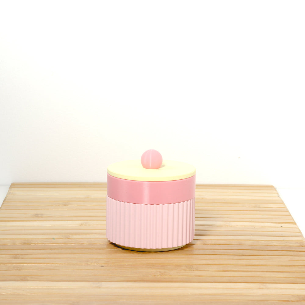 Pastel Pink MiniStack with bubblegum and lemon, 3D printed by Mewse