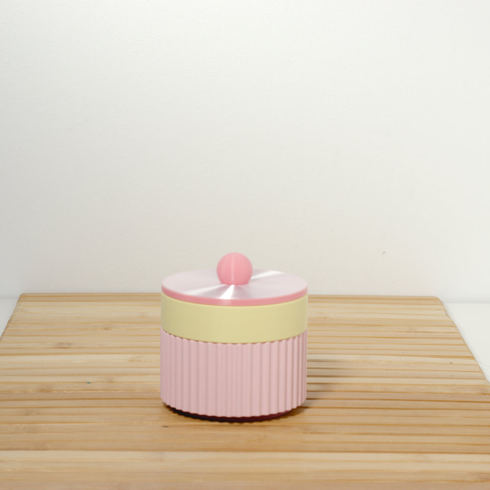 Pastel Pink MiniStack with lemon, bubblegum and pearl, 3D printed by Mewse