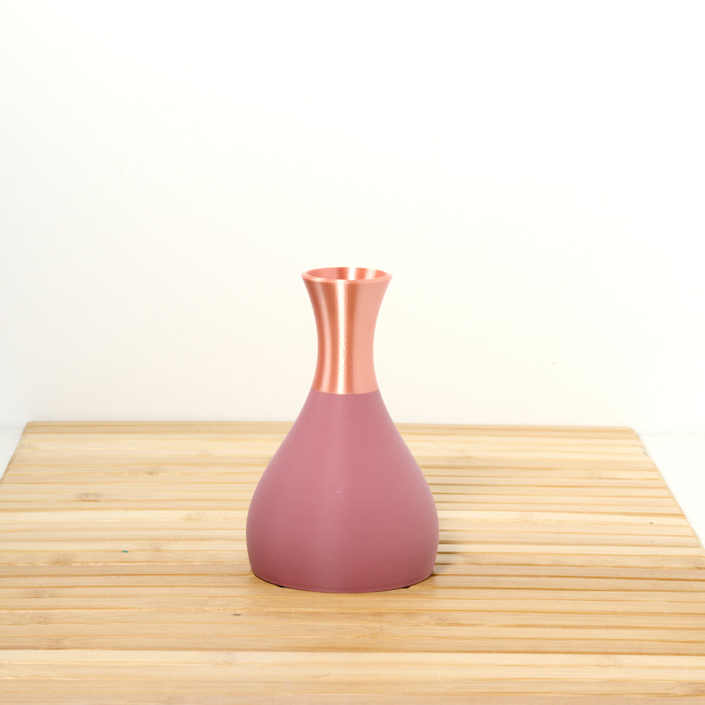Rose Potions Vase with rose gold, 3D printed by Mewse, view 2