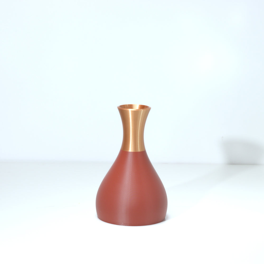 Burgundy Potions Vase with bronze, 3D printed by Mewse