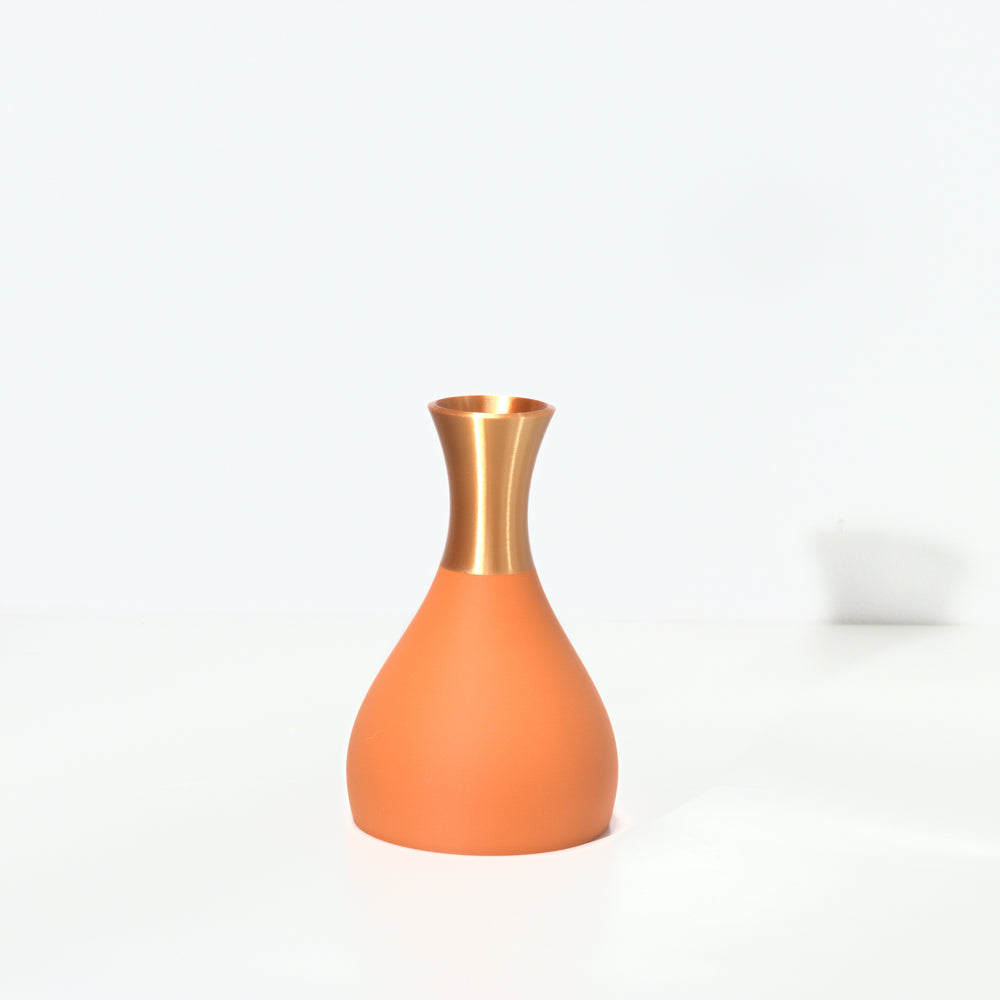 Orange Potions Vase with bronze, 3D printed by Mewse, view 2