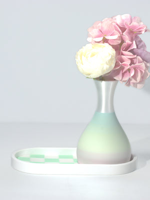 White with Pastel Rainbow/Pearl