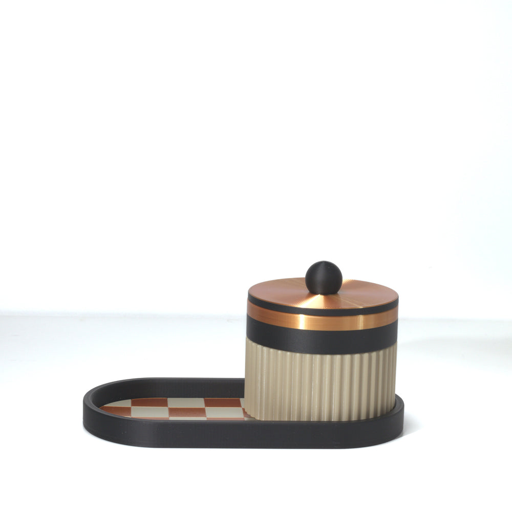Bone Vanity Stack with black and bronze, 3D printed by Mewse