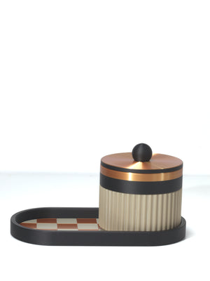 Bone with Black/Bronze